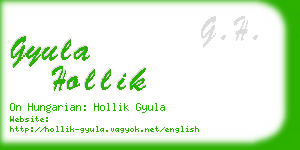 gyula hollik business card